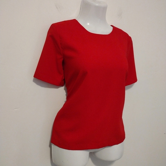 Ann Taylor - Red Short Sleeves Blouse - Picture 6 of 15